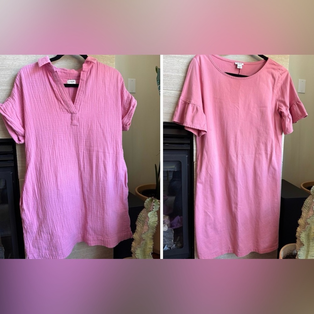 LAST CHANCE Bundle of Two Pink J Crew Dresses, Size Small